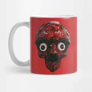 BOO BOO RED SKULL WITH EYES Mug